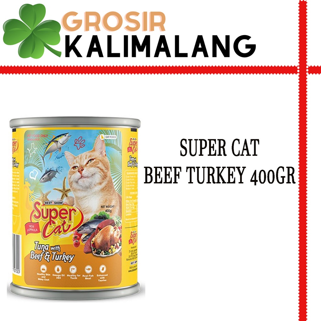 Super Cat Adult Beef Turkey 400gr