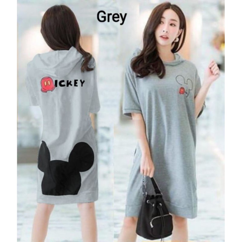 A146 Dress Mickey Mouse, Baju Terusan Mickey Mouse, Baju Hoodie Disney, Baju Disney Wanita