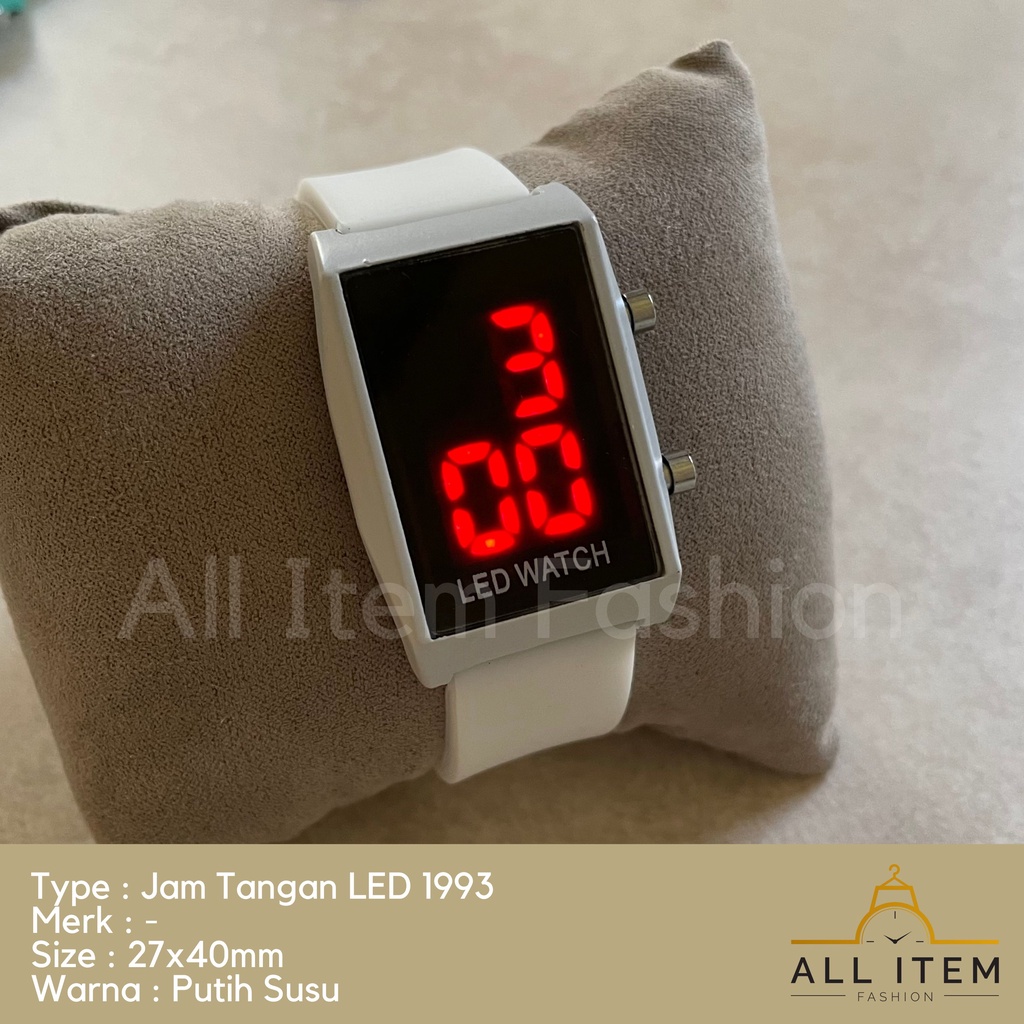 COD✅ Jam Tangan Digital LED 1993 Rubber Electronic Fashion Pria Wanita /Jam Kotak / Watches