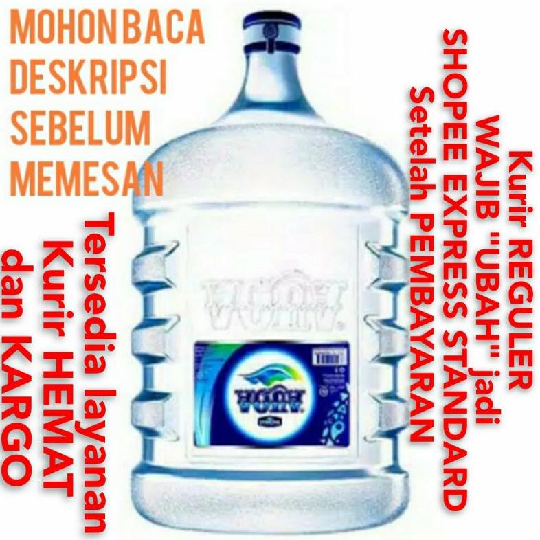 AQUA GALON KOSONG AQUA KINCLONG DIBUNGKUS PLASTIK / VIT / RIVERO / CRYSTALINE / OASIS / VICA / PRIST