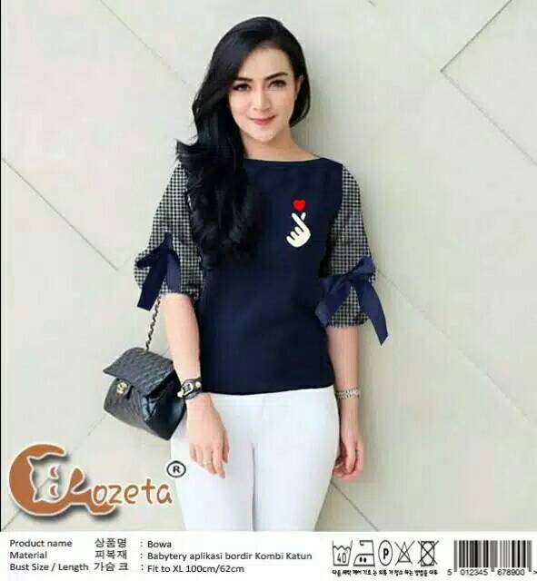 BLOUSE SARANGHAE BOWA, BABYTERRY, ATASAN