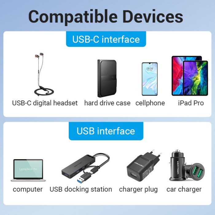 Usb 3.0 to usb type c female konektor vention