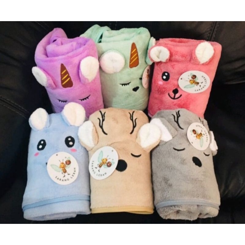 PROMO!!! Handuk mandi bayi kuping,anima,babydoll,kumakids, 50x100