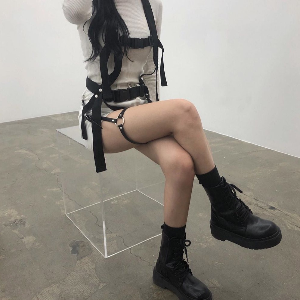 AREOS Strap Harness Belt Aksesoris Sabuk Harness Gaya Streetwear Korea Unisex Adjustable