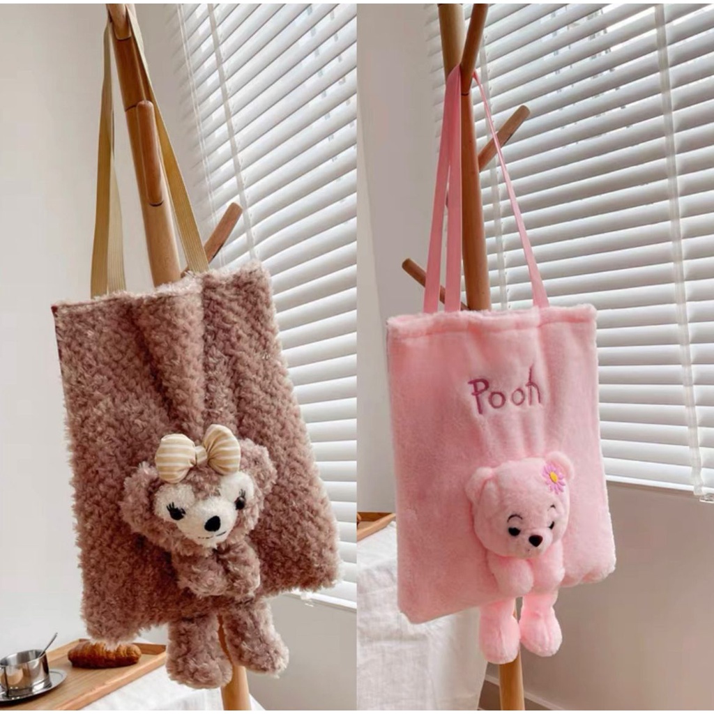 TAS SHELLIE MAY WINNIE THE POOH CINNAMOROLL TOTE BAG IMPOR ANAK DEWASA LEMBUT