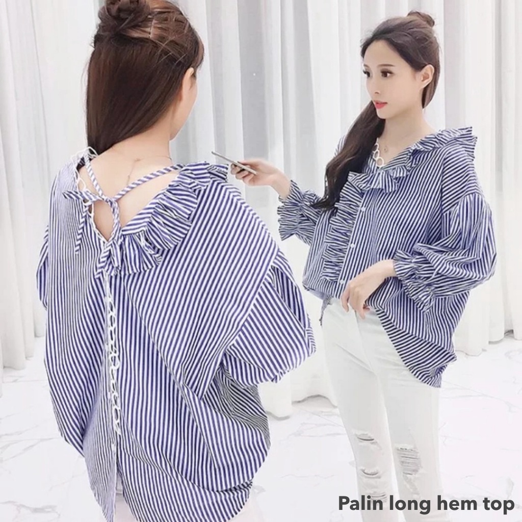 Palin long hem top - Thejanclothes