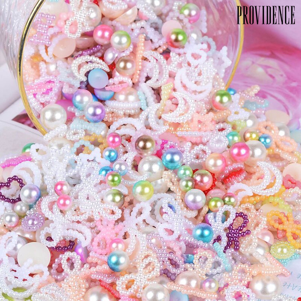 Providence 50g Pita / Hati / Bintang Mutiara Imitasi Untuk Dekorasi Nail Art / Handphone Charms