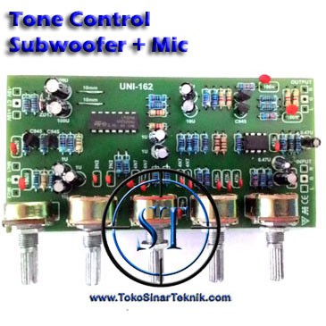 Kit Tone + Subwoofer LM 324 JRC 4558 Tone Control Subwoofer + Mic