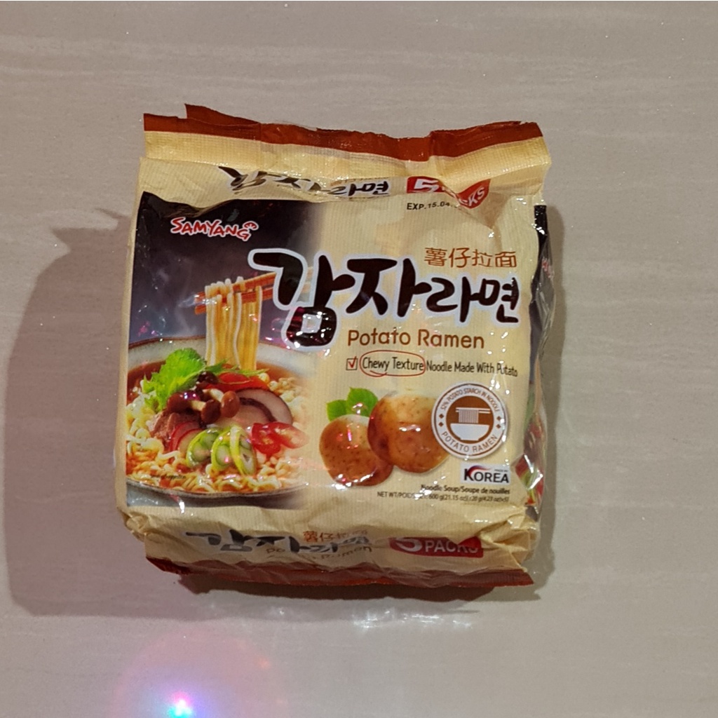 Samyang Best Korean Ramen Chewy Noodles Potato Ramen 5 x 120 Gram