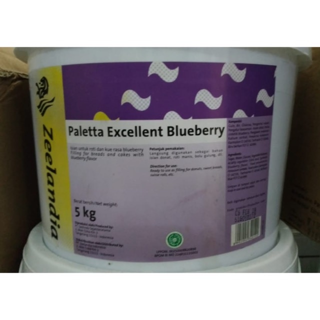 

Selai Blueberry - Selai Paletta Excellent Blueberry - Zeelandia 5kg Gosend/Grab Only