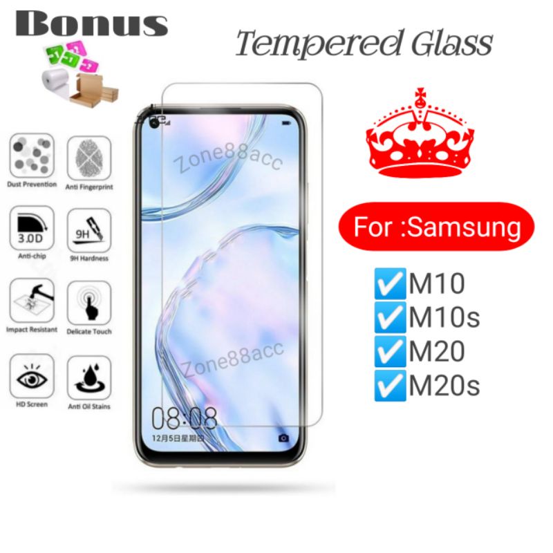 Antigores Tempered Glass Screen Guard protector Samsung M10 M10s M20 M20s S TG Bening Antiblue Spy Blue light Full Garskin Lensa Lens Pelindung Layar