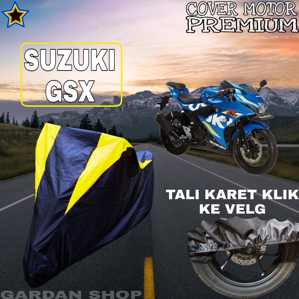 Sarung Motor SUZUKI GSX Hitam Kuning Penutup Pelindung Motor Suzuki Gsx PREMIUM