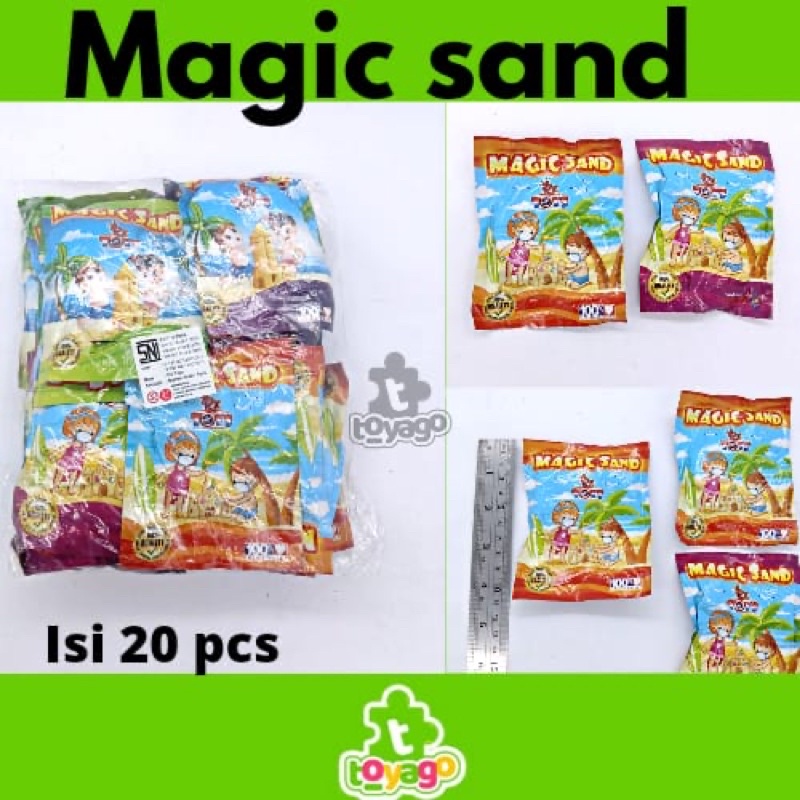 mainan pasir cetak/magic sand isi 20pcs grosir murah