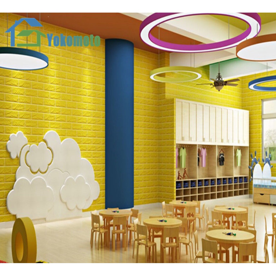 High Quality wallpaper dinding 3d Stiker Dinding Dengan Bahan Tahan Air Dan Gambar Motif Batu Bata stiker dinding kamar tidur-2