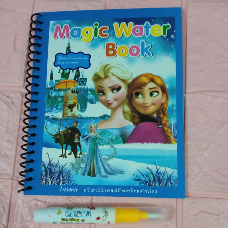 LYSASHOP - MAGIC WATER BOOK / BUKU AJAIB MEWARNAI ANAK GAMBAR MAINAN EDUKASI ANAK-Frozen
