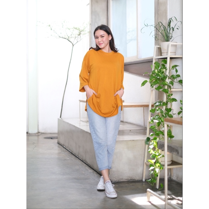 KAOS BUSUI OVERSIZE BASIC POLOS Jumbo || Busui NonBusui Hijab Friendly