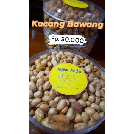 

KACANG BAWANG KUPAS MANUAL GURIH, RENYAH, BERTABUR BAWANG GORENG.