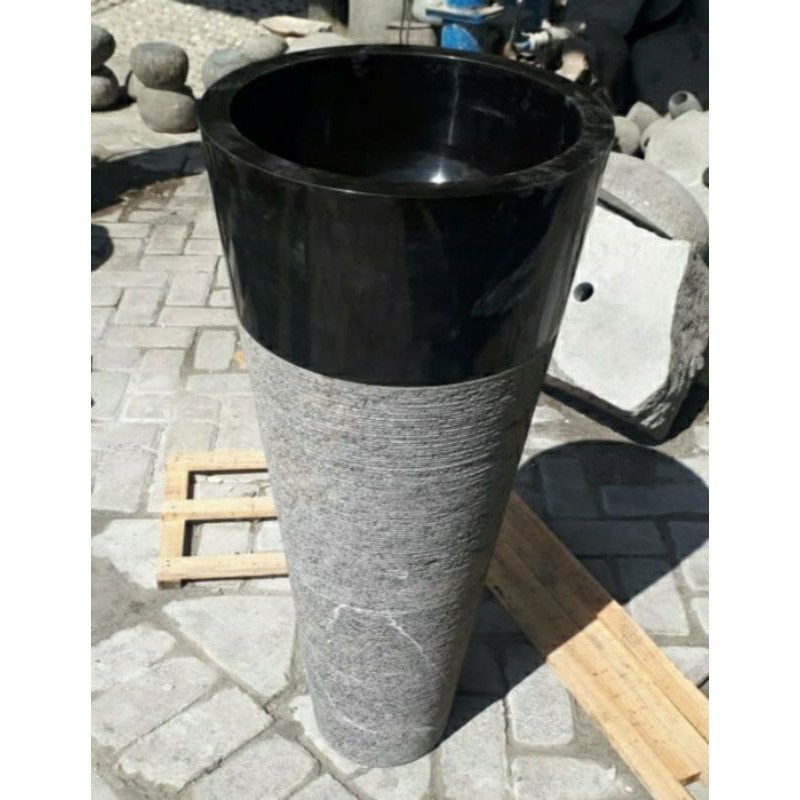 Set Wastafel Pedestal Batu Granit