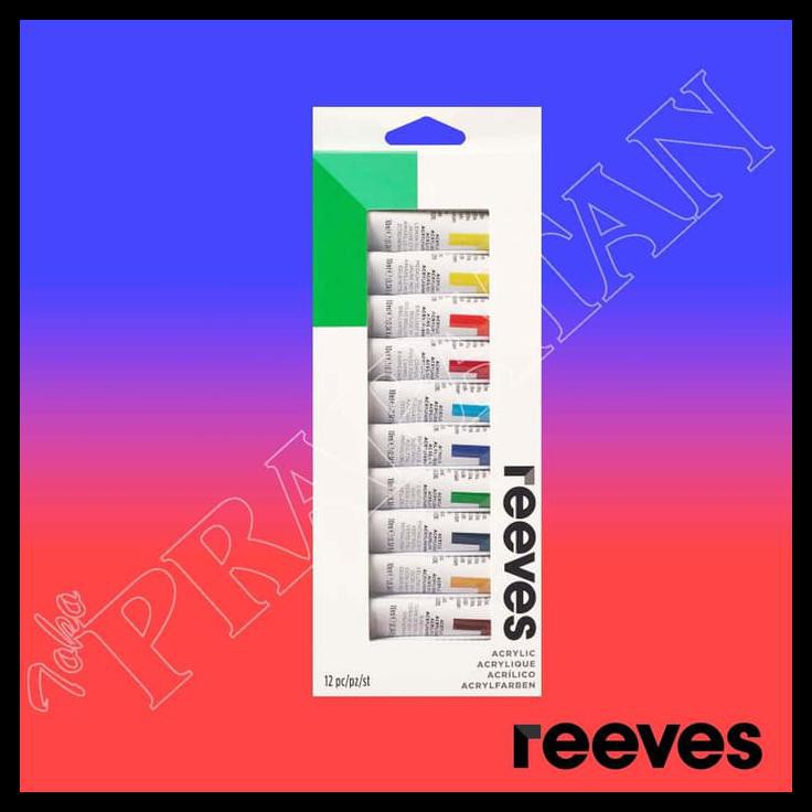 

READY STOK CAT AKRILIK REEVES / ACRYLIC PAINT SET 12 WARNA PERALATAN MELUKIS TERLARIS DAN MURAH