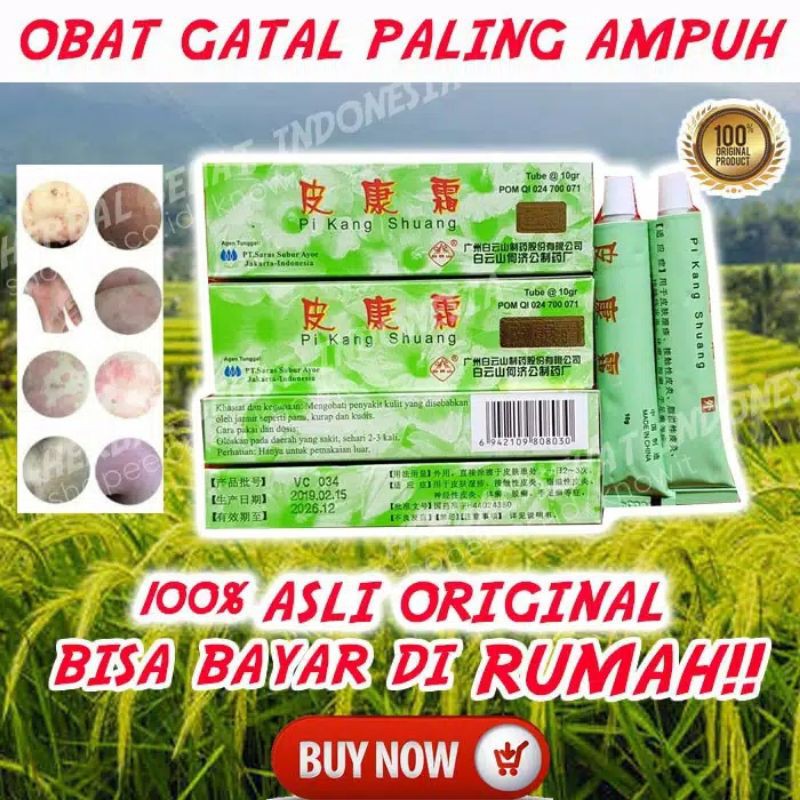 PI KANG SHUANG original Obat Gatal / Kudis / Panu / Biduran ASLI AMAN BERKHASIAT