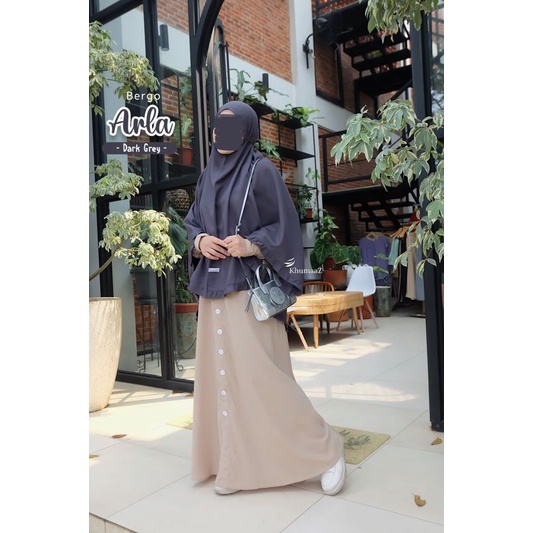 Bergo Arla Khumaaz Azda | Bergo Tali Army Teracota