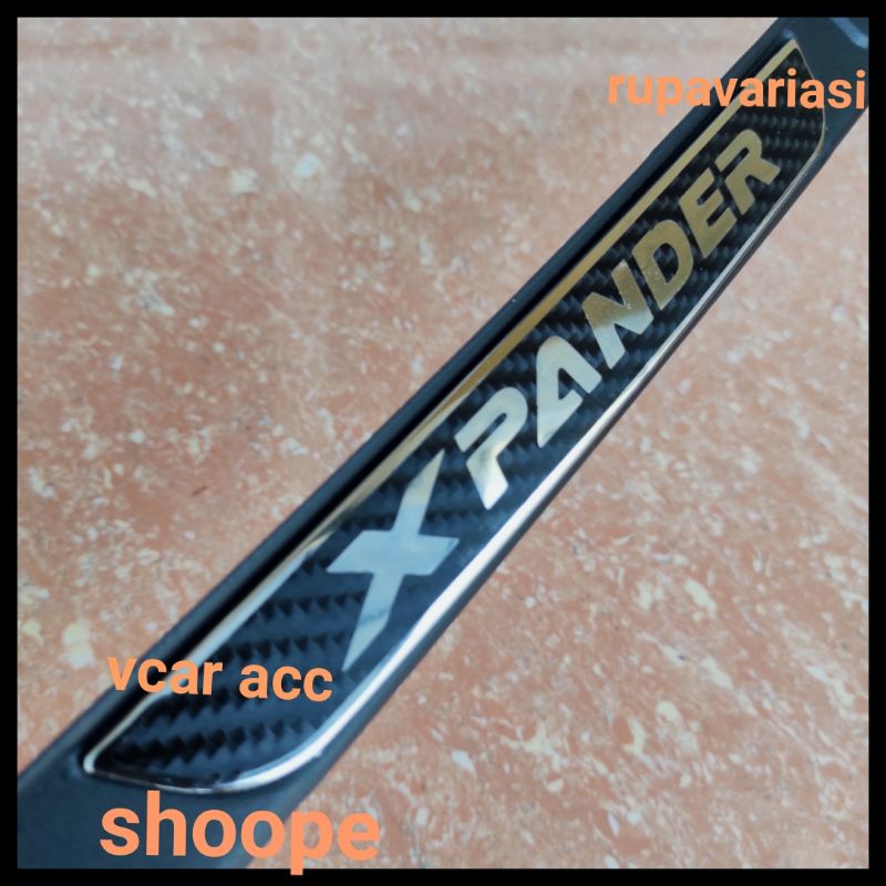 sealplate sill plate silplate pintu bagasi belakang mitsubishi xpander exceed sport ultimate LAMA LOGO hitam 2021 2020 2019 2018 2017 2016 2015 2014