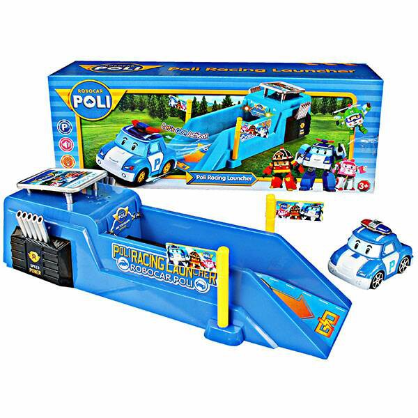 Mainan Anak POLI RACING LAUNCHER , MAINAN ROBOCAR POLI