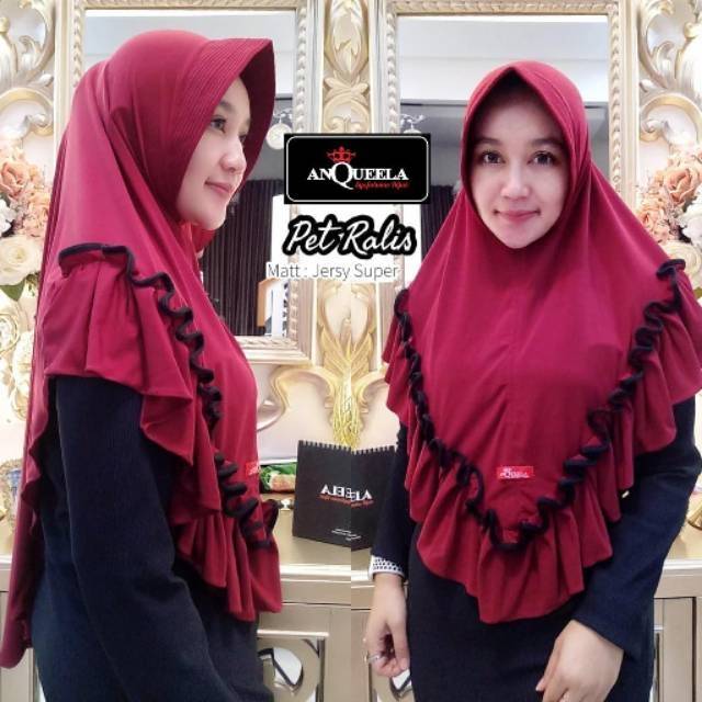 Jilbab Jersey Pet Ralis by Anquella