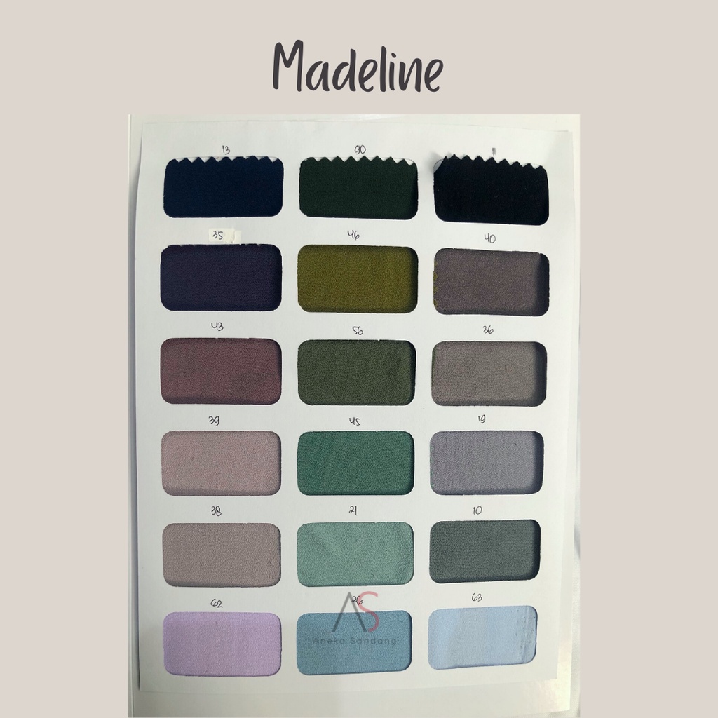 Jual Katalog Warna Kain Polyester Premium Madeline Aneka Sandang Textile Indonesia Shopee Indonesia