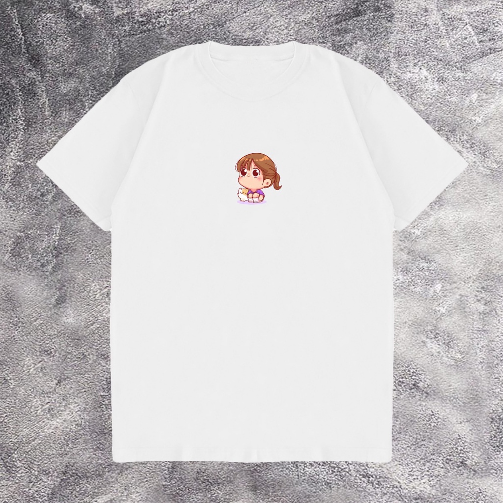 KAOS OVERSIZE CUTE GIRL T-SHIRT