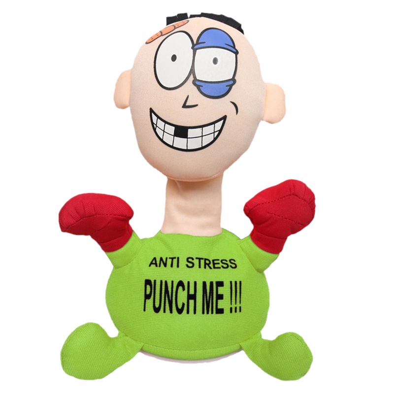 Mainan Boneka Punch Hit Me Villain Dekompresi Bahan Plush Anti Stress Untuk Anak / Dewasa