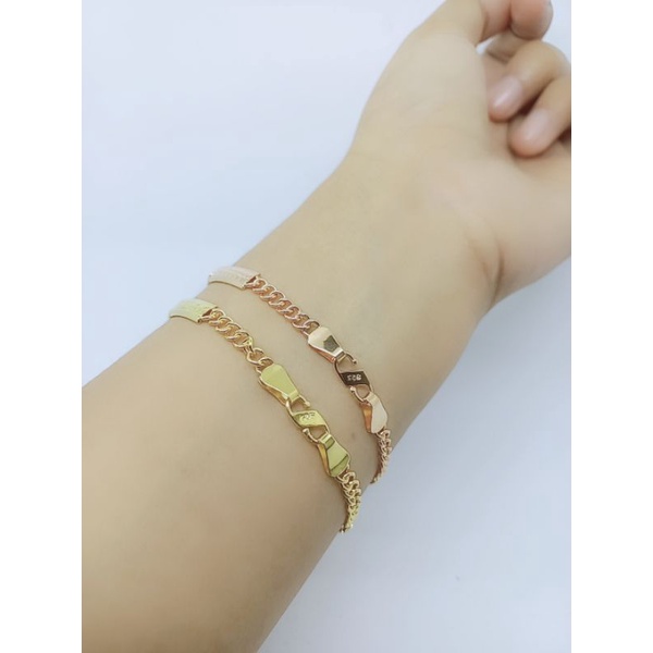 gelang tangan perak asli lapis emas/gelang tangan rante penang ukir/gelang tangan asli silver 925/gelang tangan fashion wanita