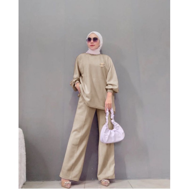 SET CELANA KULOT RONA, MANGO KNIT, GAMIS HIJAB MUSLIM, SETELAN