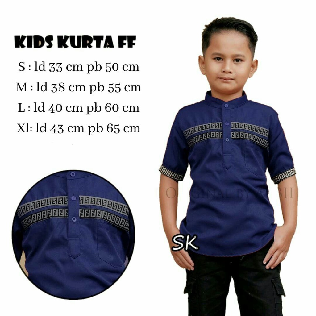 Baju Koko Anak Laki Laki Material Catton Adem Serap Keringat M L XL XXL