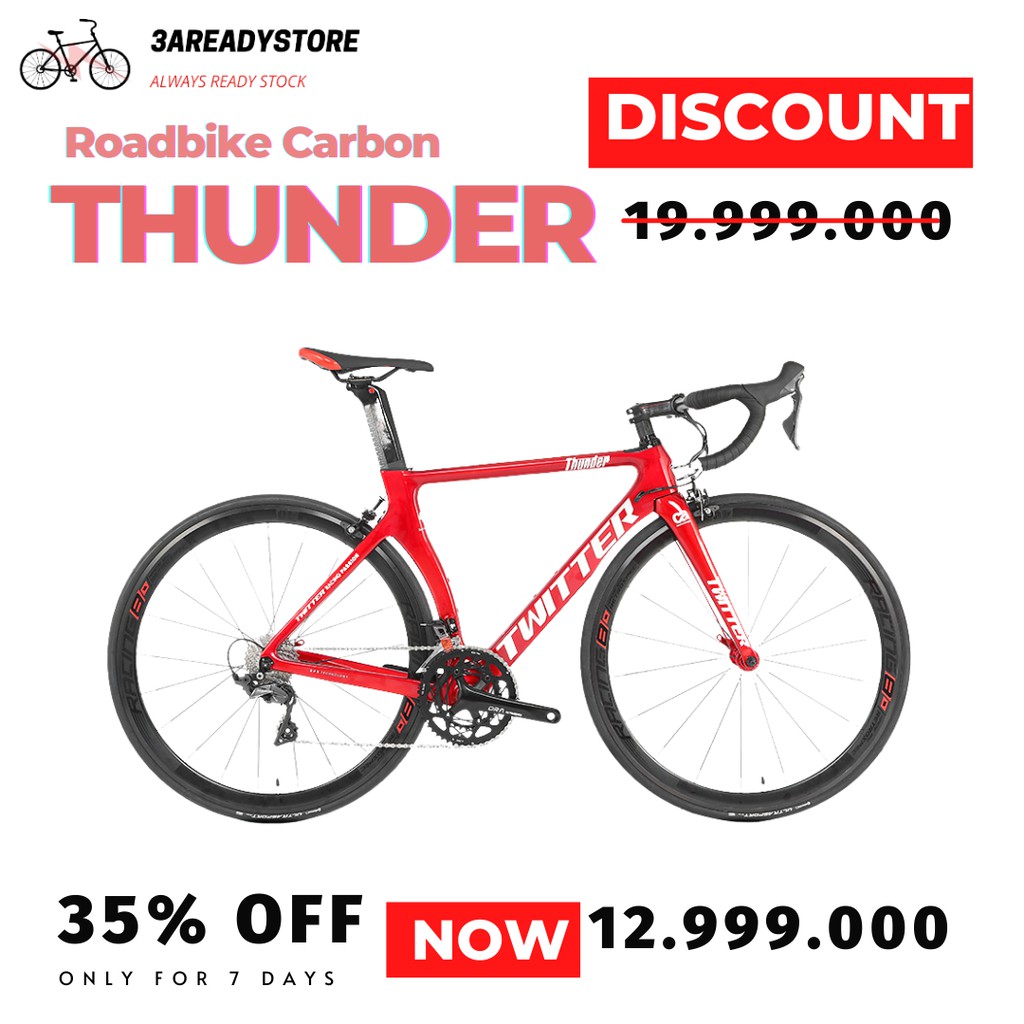 Sepeda Roadbike Full Carbon TWITTER Thunder RETROSPEC 22 Speed