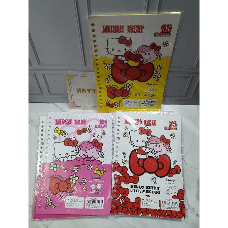 ISI FILE merek KIKY atau Big Boss/LOOSE LEAF/isi kertas File polos/isi binder-Hellokity (25lbr)