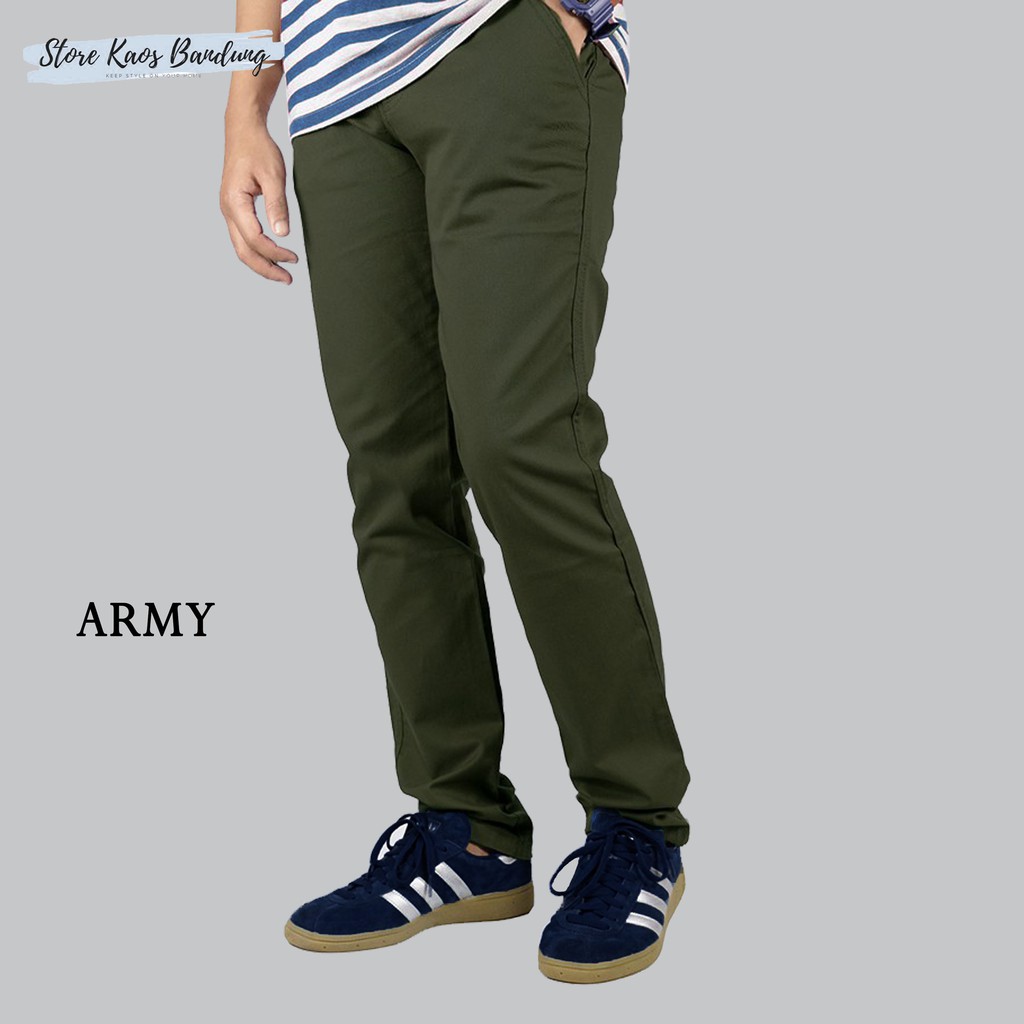 CELANA  CHINO  PRIA Slim  fit  Panjang Kerja kantor Santai 