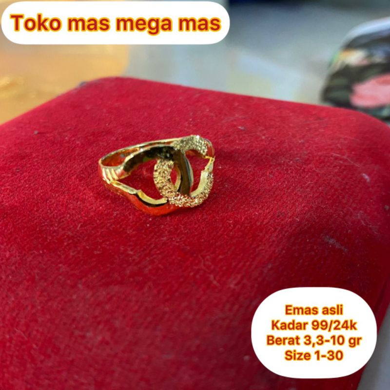cincin Chanel emas 24k kadar 99/99,5