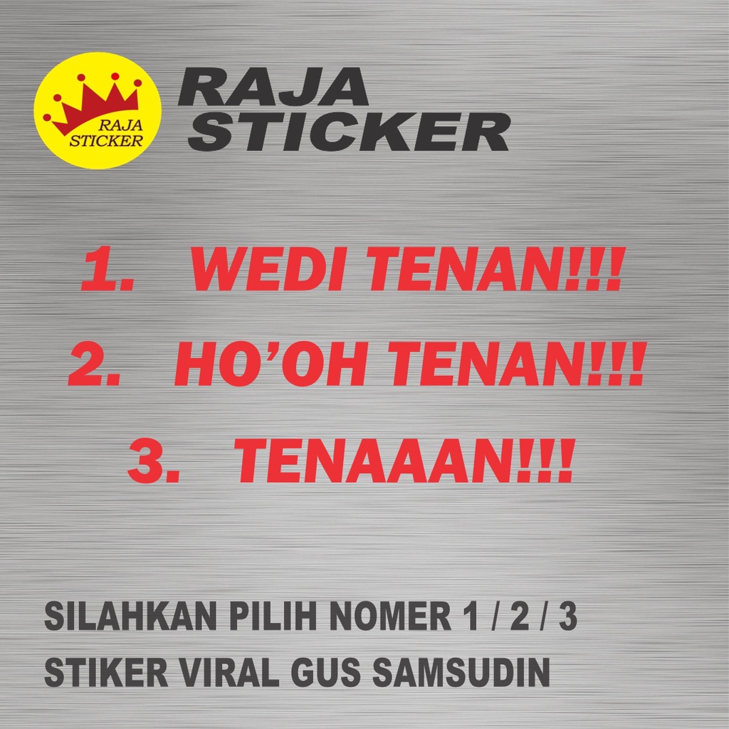 stiker cutting hooh tenan viral gus samsudin