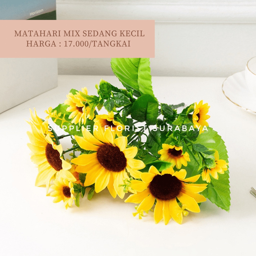 BUNGA PALSU MATAHARI ARTIFICIAL FLOWER SUNFLOWER BUNGA MAINAN TANAMAN HIAS