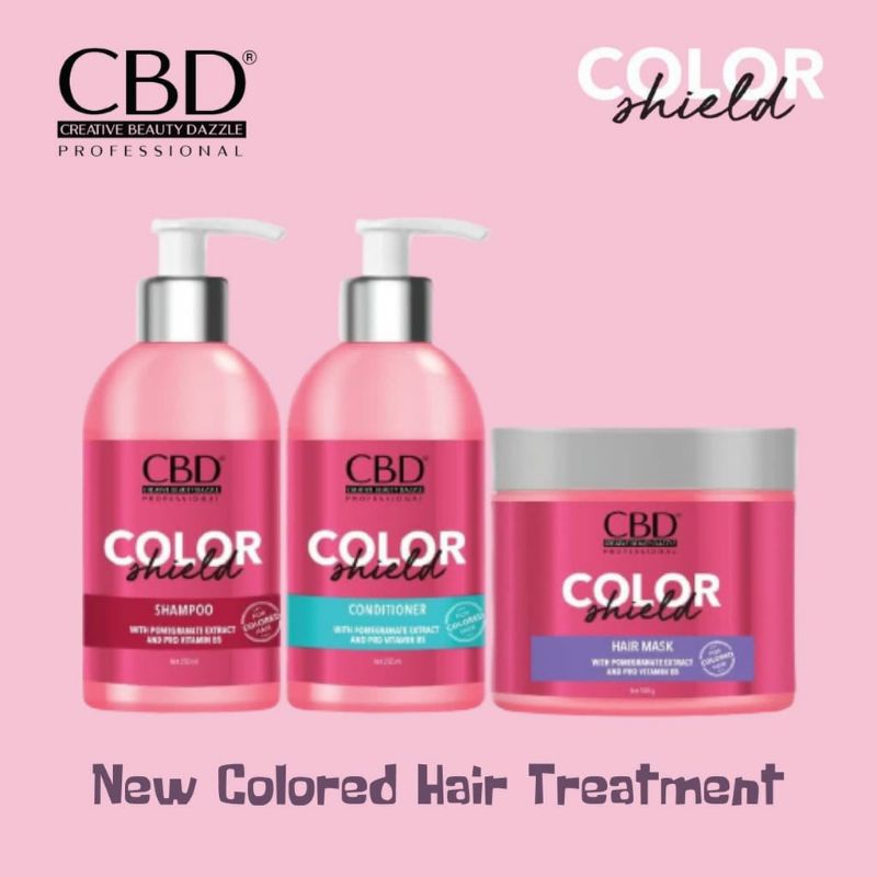 CBD COLOR SHIELD Hair Mask 500 GR | Shampoo 250 mL | Conditioner 250 mL | Perawatan Rambut Warna