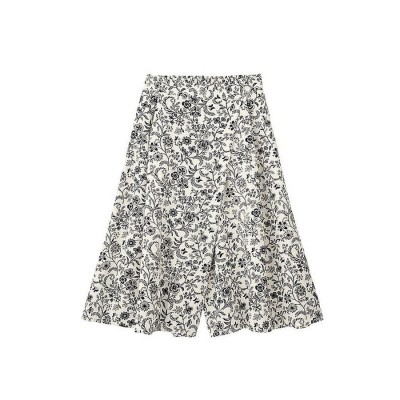 GU by UNIQLO  Culotte Gaucho White Floral Celana  Kulot  