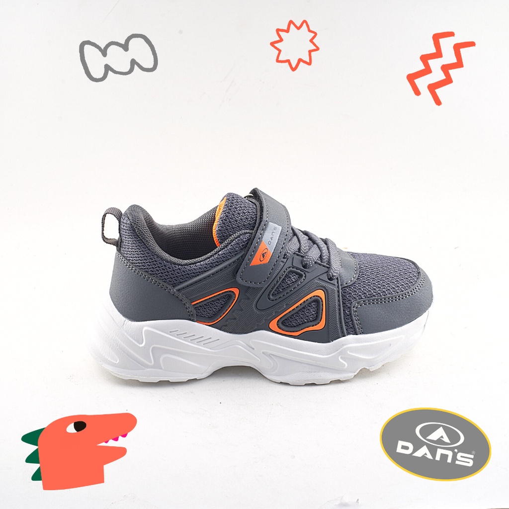 Dans Robson Sepatu Sneakers Anak Laki-Laki - Grey