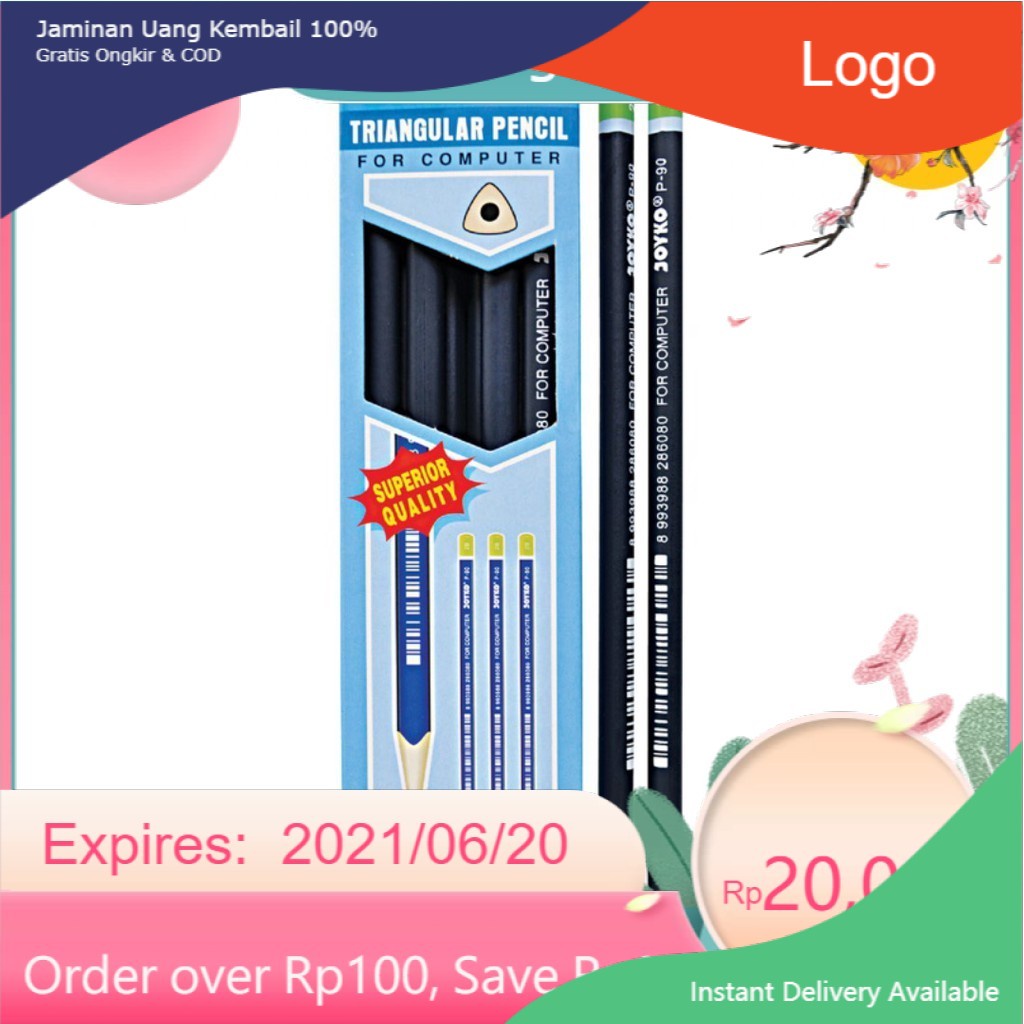 

Pensil Joyko P-90 2B Satuan/Pencil Ecer/Eceran (GROSIR 12PC @775) (untuk komputer)