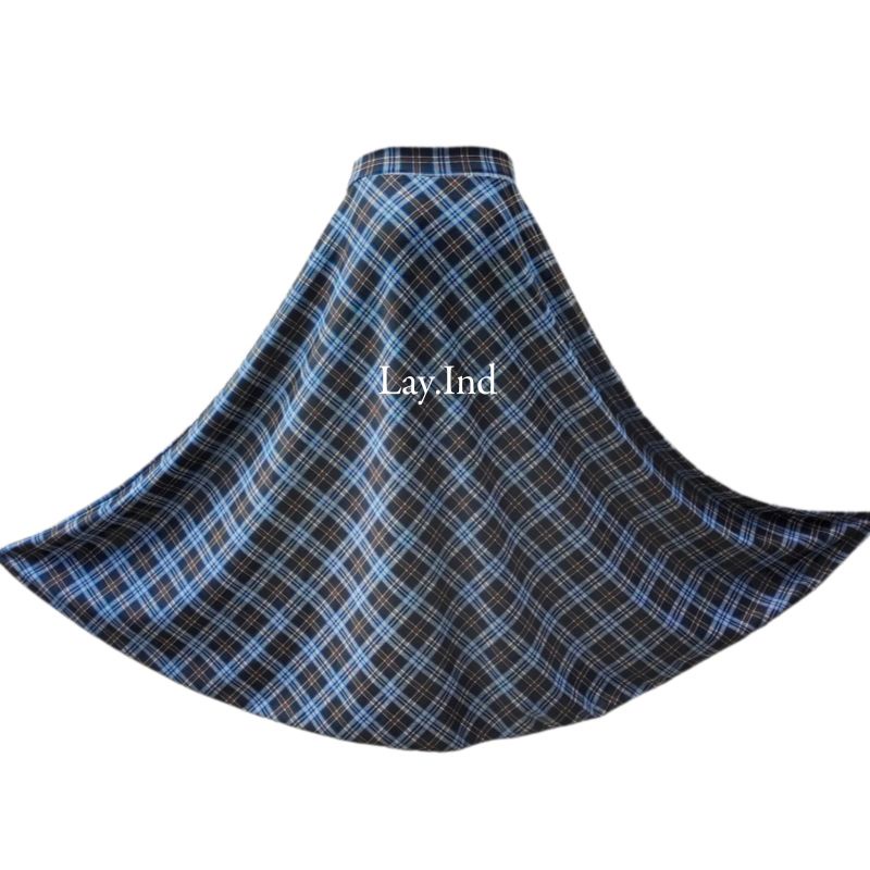 Rok Denim Aquila Tartan // Rok Payung Terbaru // Rok Muslim