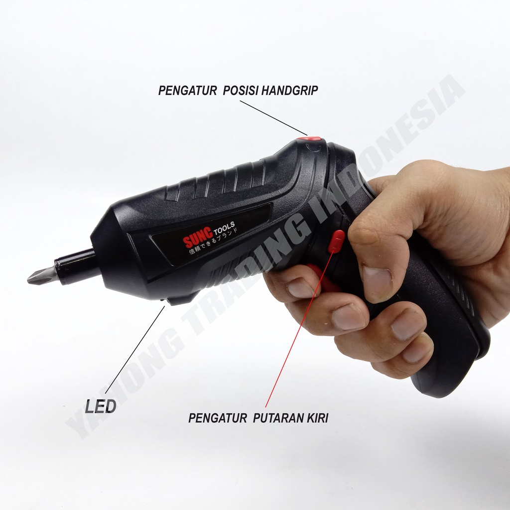 SUNC Cordless Srewdriver USB Obeng Listrik Tanpa Kabel 3.6 V