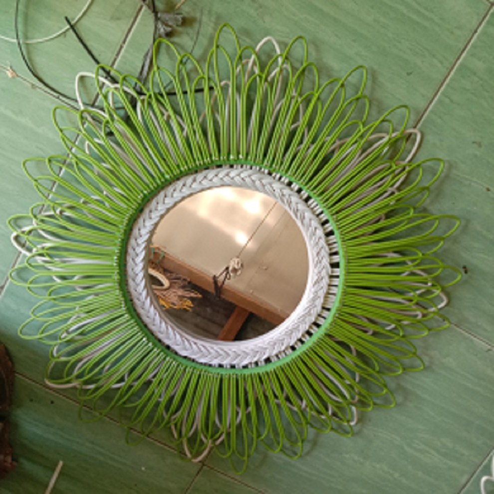 CERMIN Dinding hias cermin gantung cermin matahari cermin hias dinding minimalis cermin unik Rotan-4