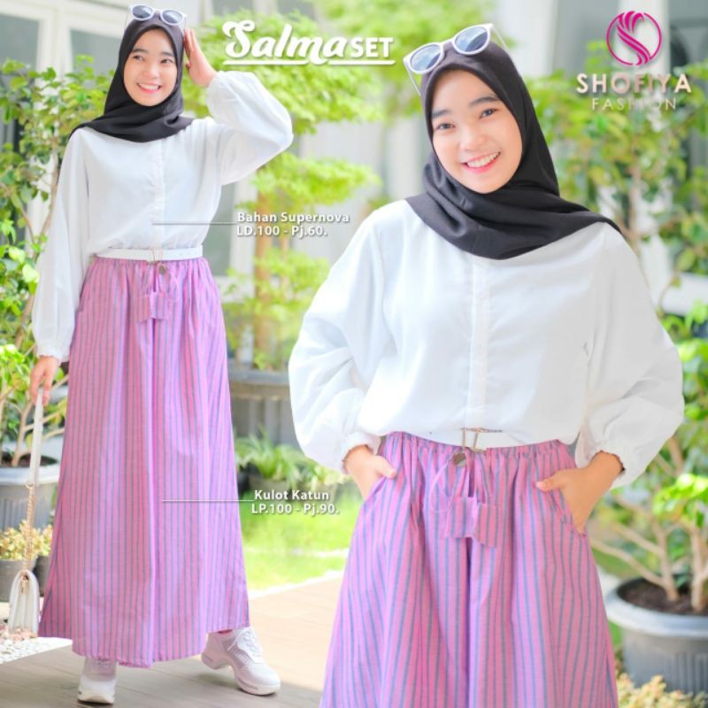Salma Set By:Sofiya/Gamis/Gamis Murah/Dress Muslim/Pakaian Muslimah Set