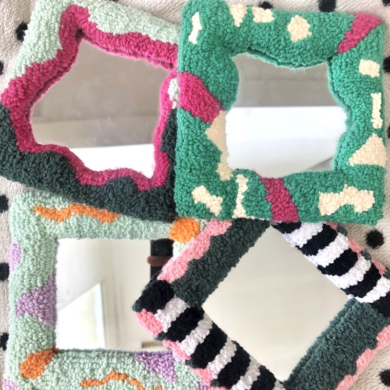 [PRE-ORDER] costum rug mirror / punch needle mirror