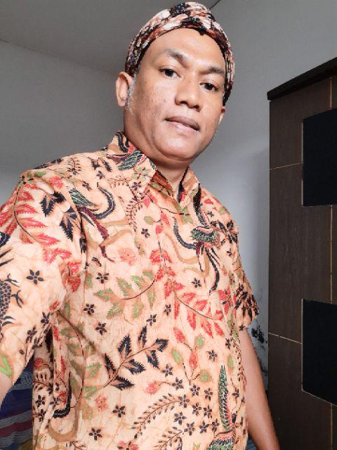 Kemeja Batik Ningrat Genes Size M - Xxl Batik Solo Asli Katun Genes Full Furing